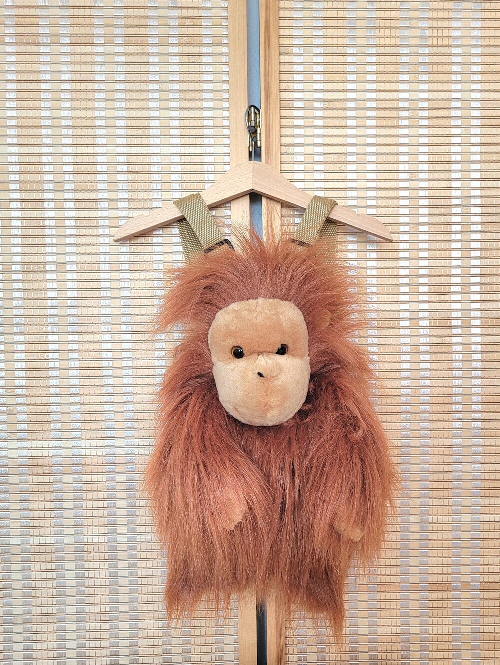 Plush Orangutan Backpack - Rust Brown Fur